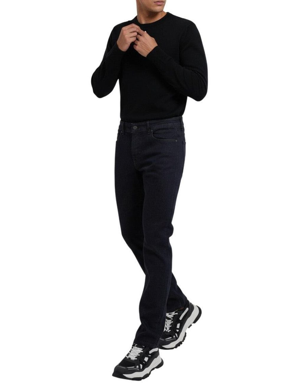 Boss Black Dark Mid Rise Jeans for men
