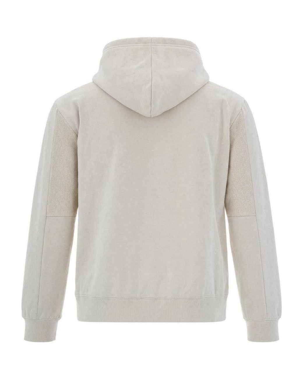 EA7 Gray Off Logo Hoodie for men