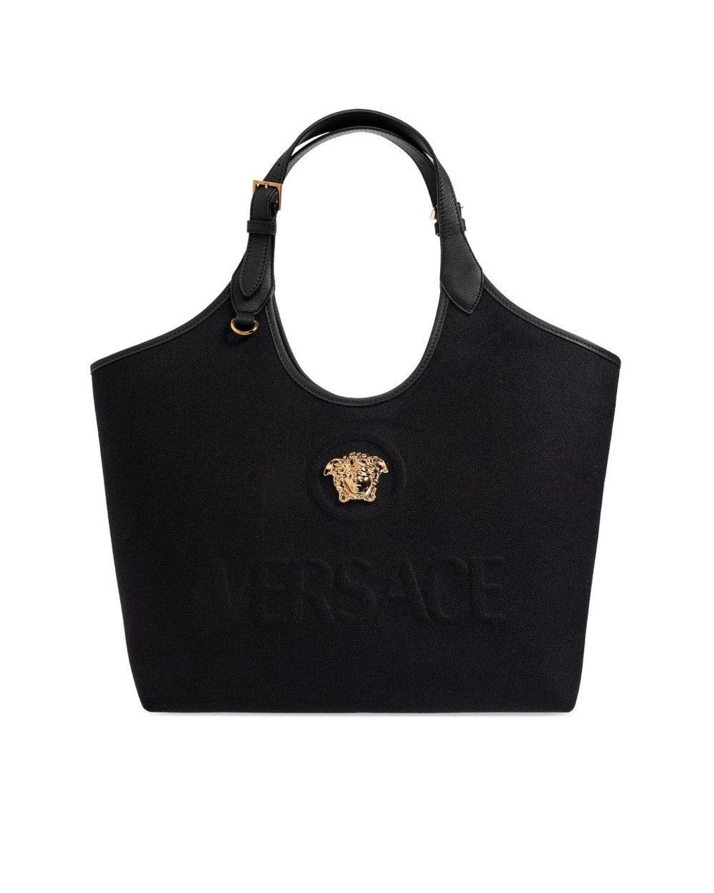 Versace Black Tote Bags