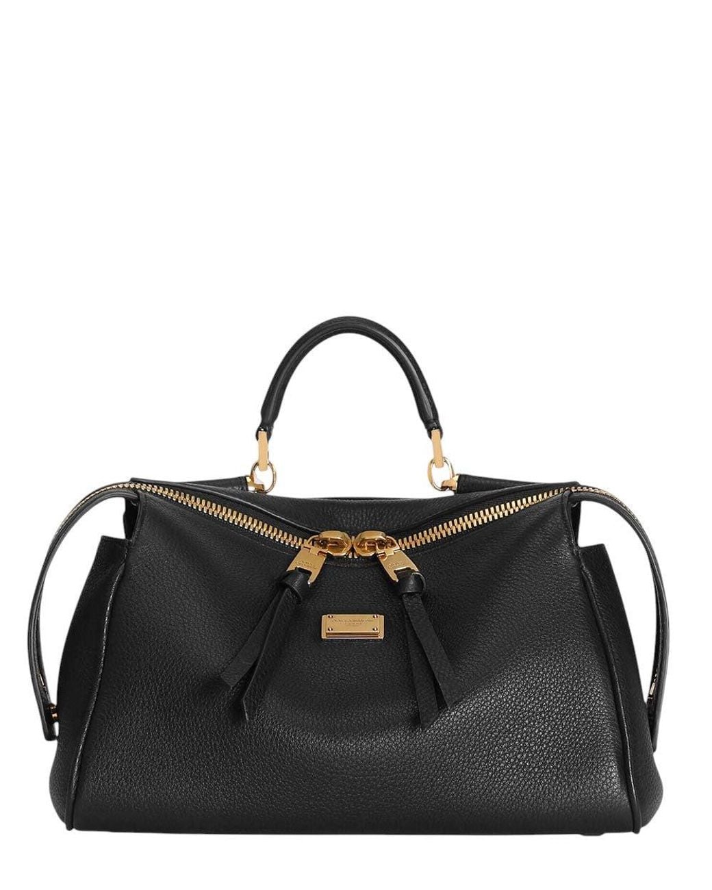 Dolce & Gabbana Black Vittoria Mini Satchel