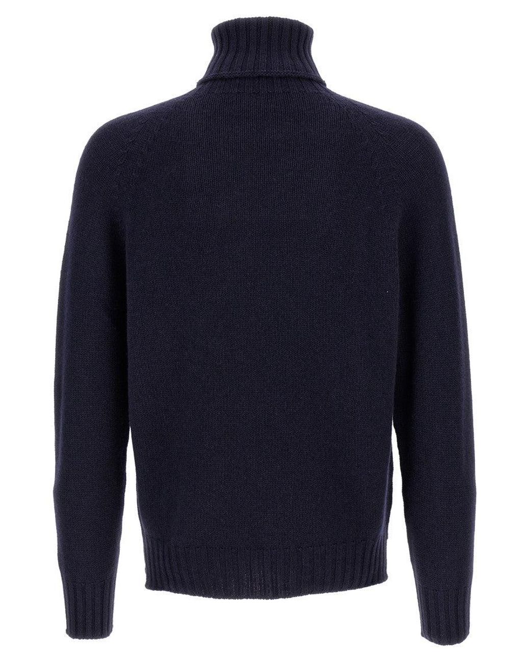 Ma'ry'ya Blue High Neck Sweater for men