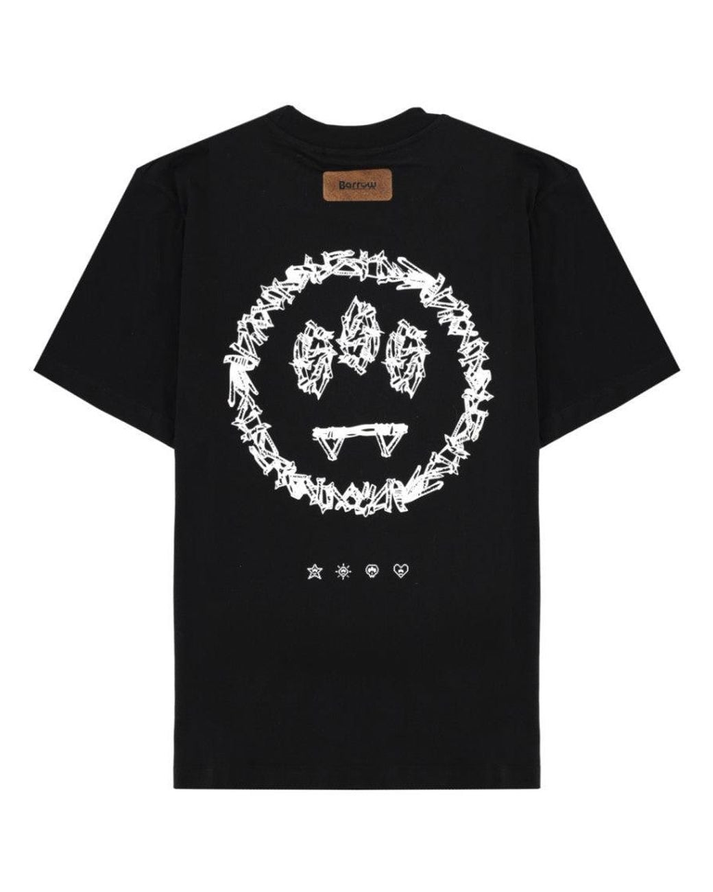 Barrow Black Logo Crew Neck T-Shirt for men