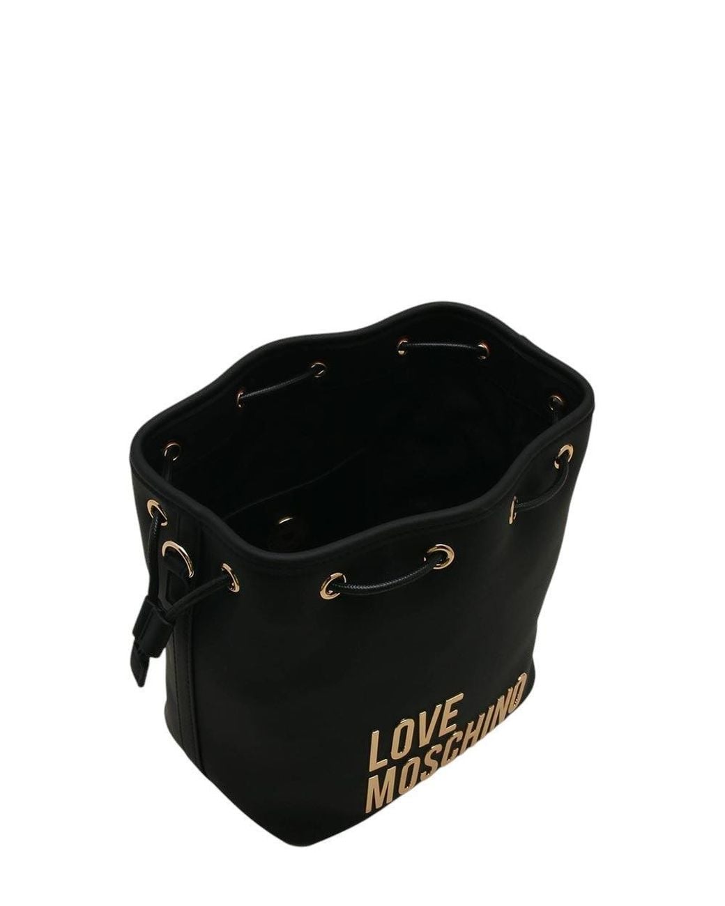Love Moschino Black Logo Mini Bucket Bag