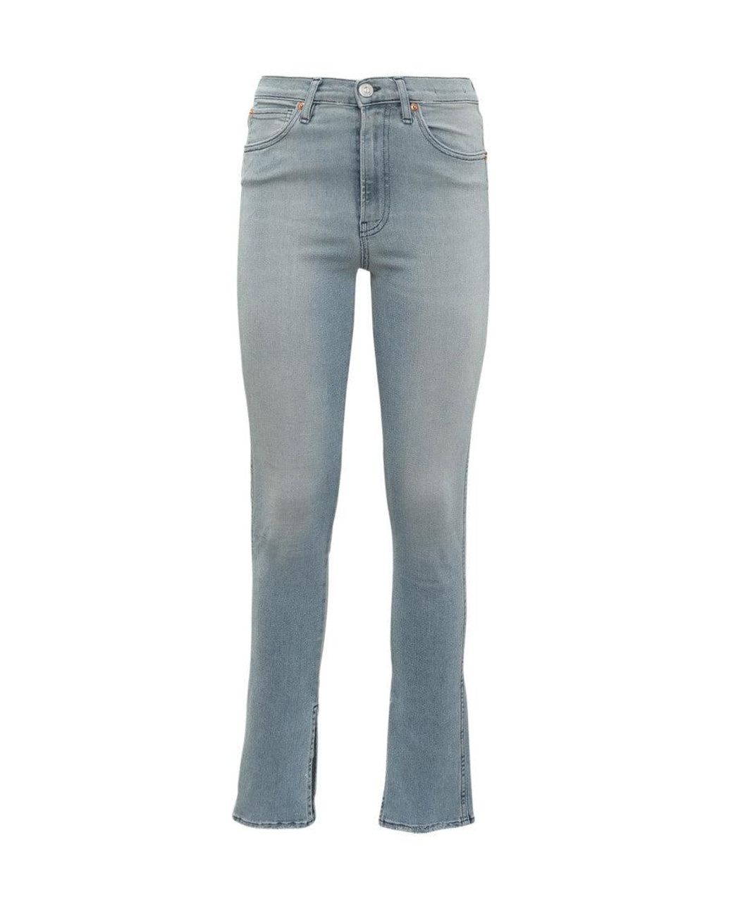 3x1 Blue Slim Mid Rise Jeans