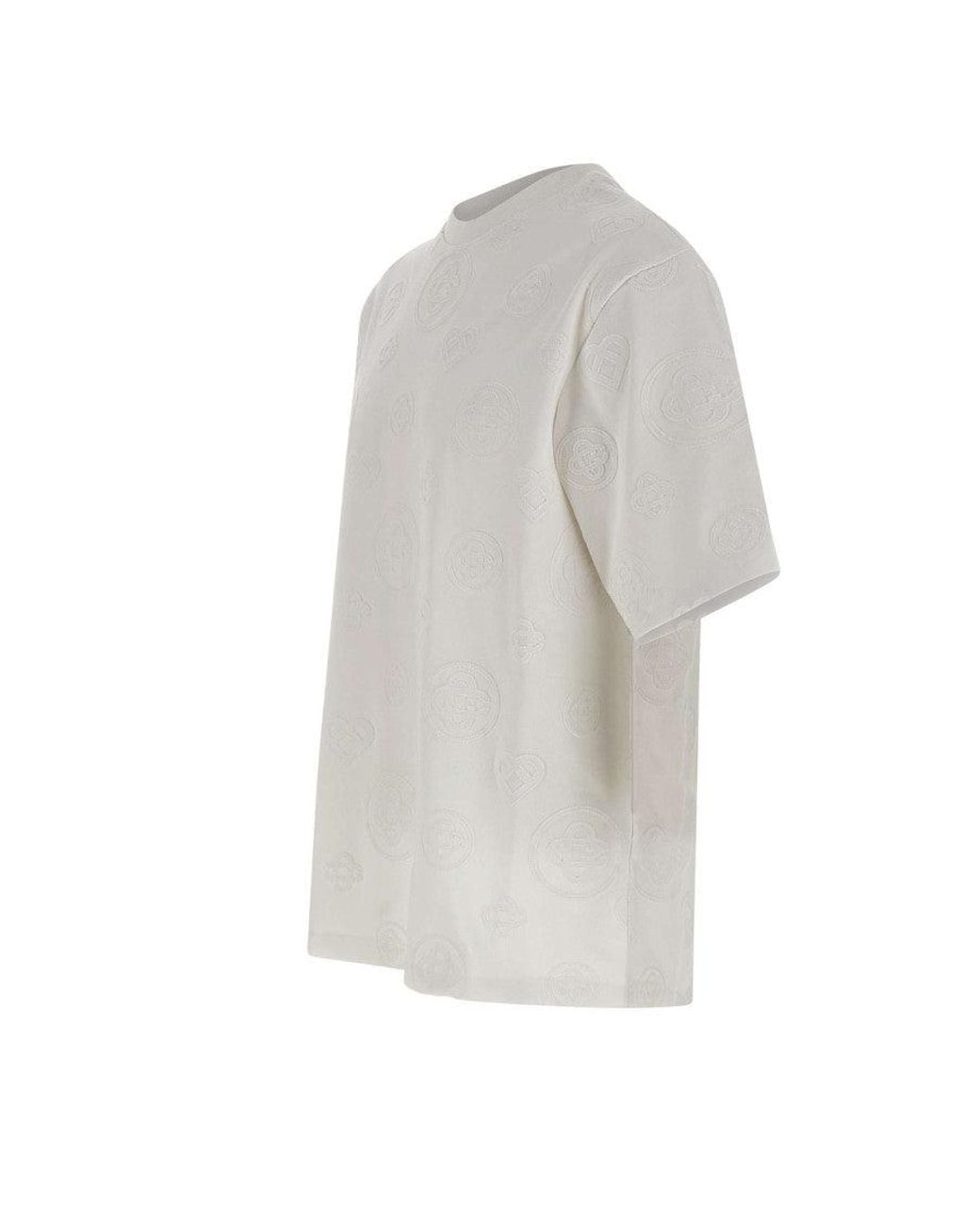 Casablanca White Crew Neck T-Shirt for men