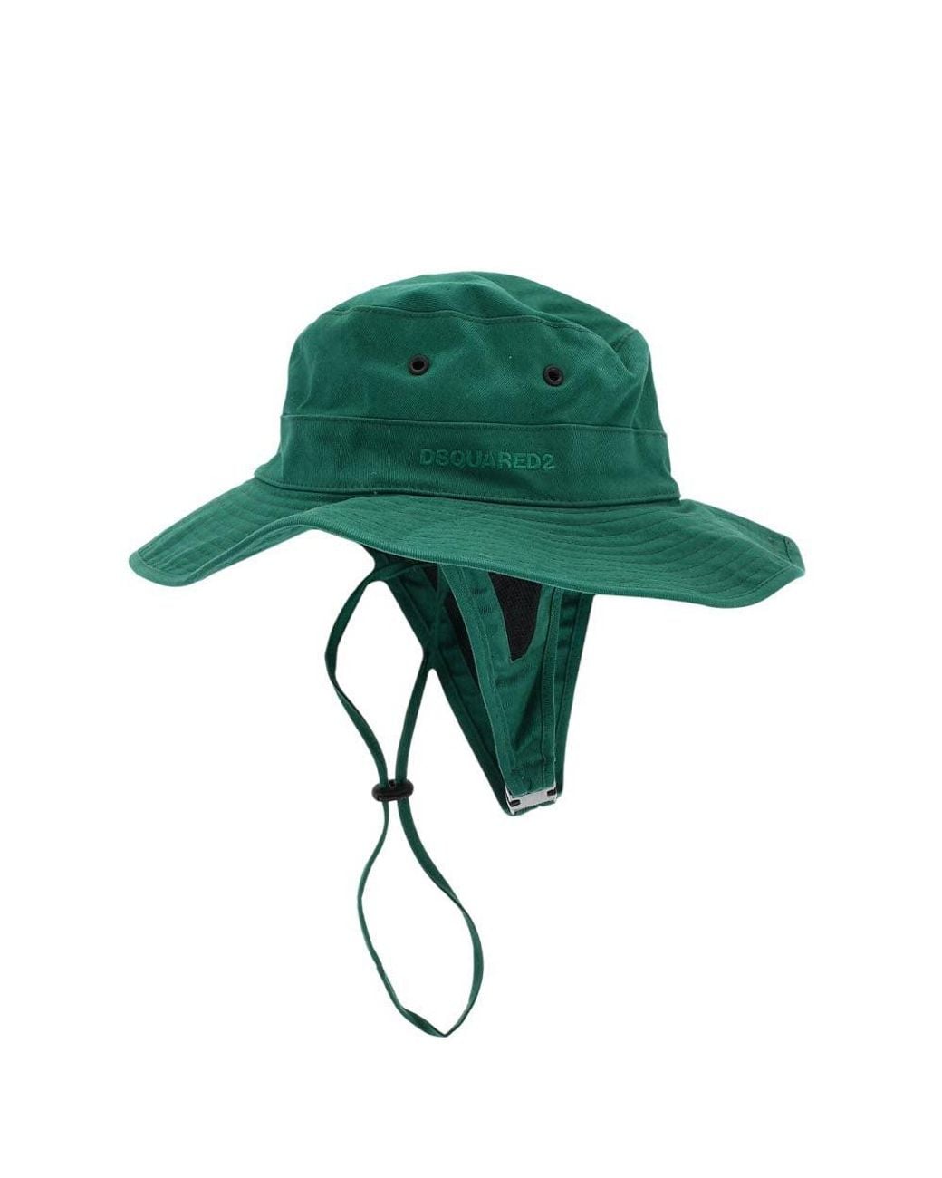 DSquared² Green Logo Bucket Hat for men