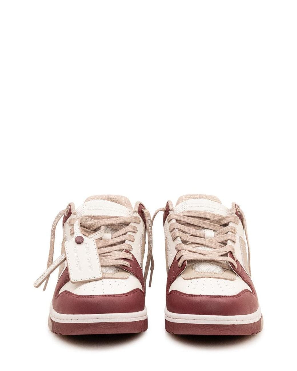 Off-White c/o Virgil Abloh Pink Burgundy Color-Block Sneakers for men