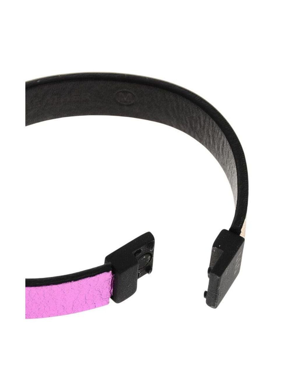 DSquared² Black Logo Leather Bracelet