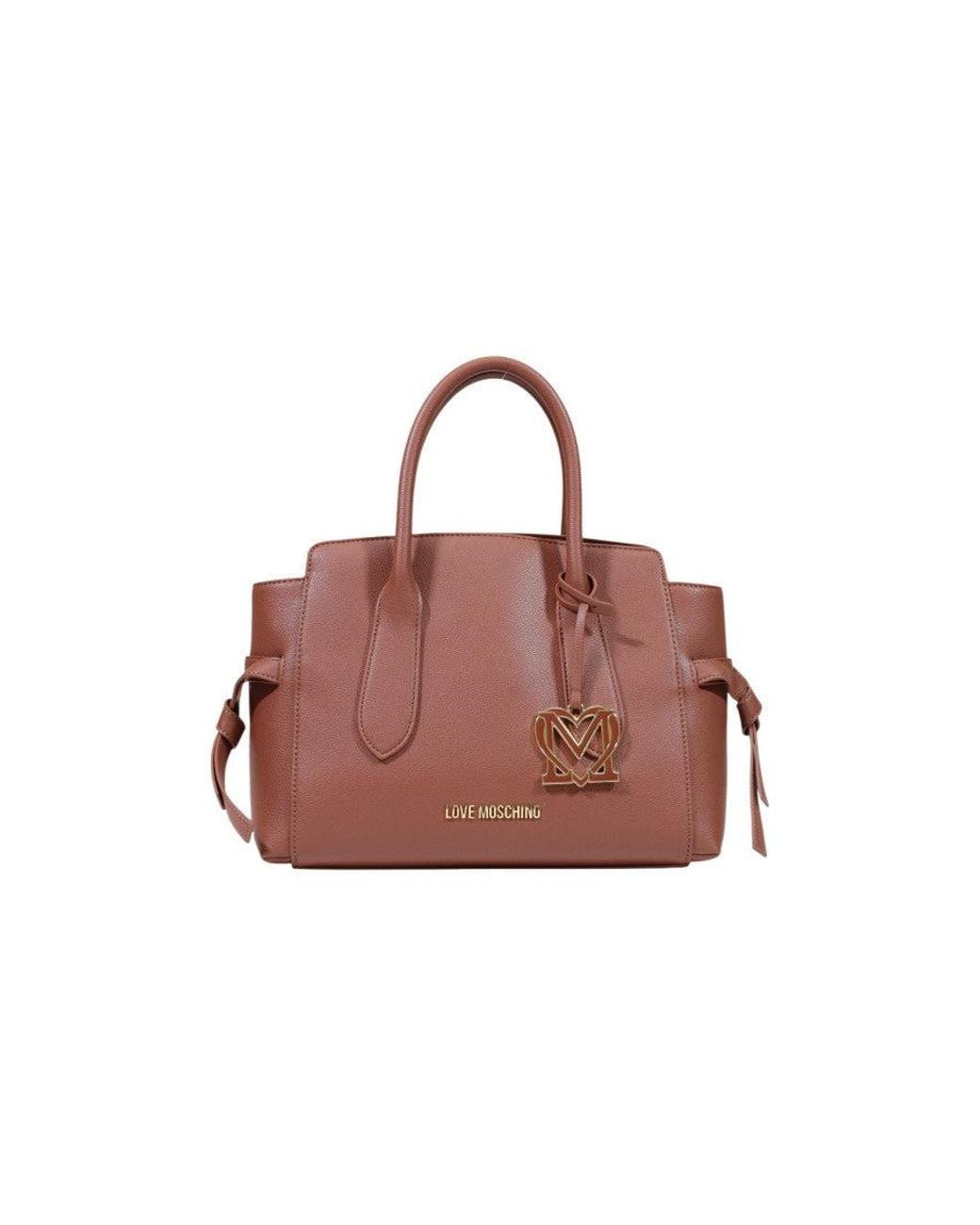 Love Moschino Brown Logo Large Satchel