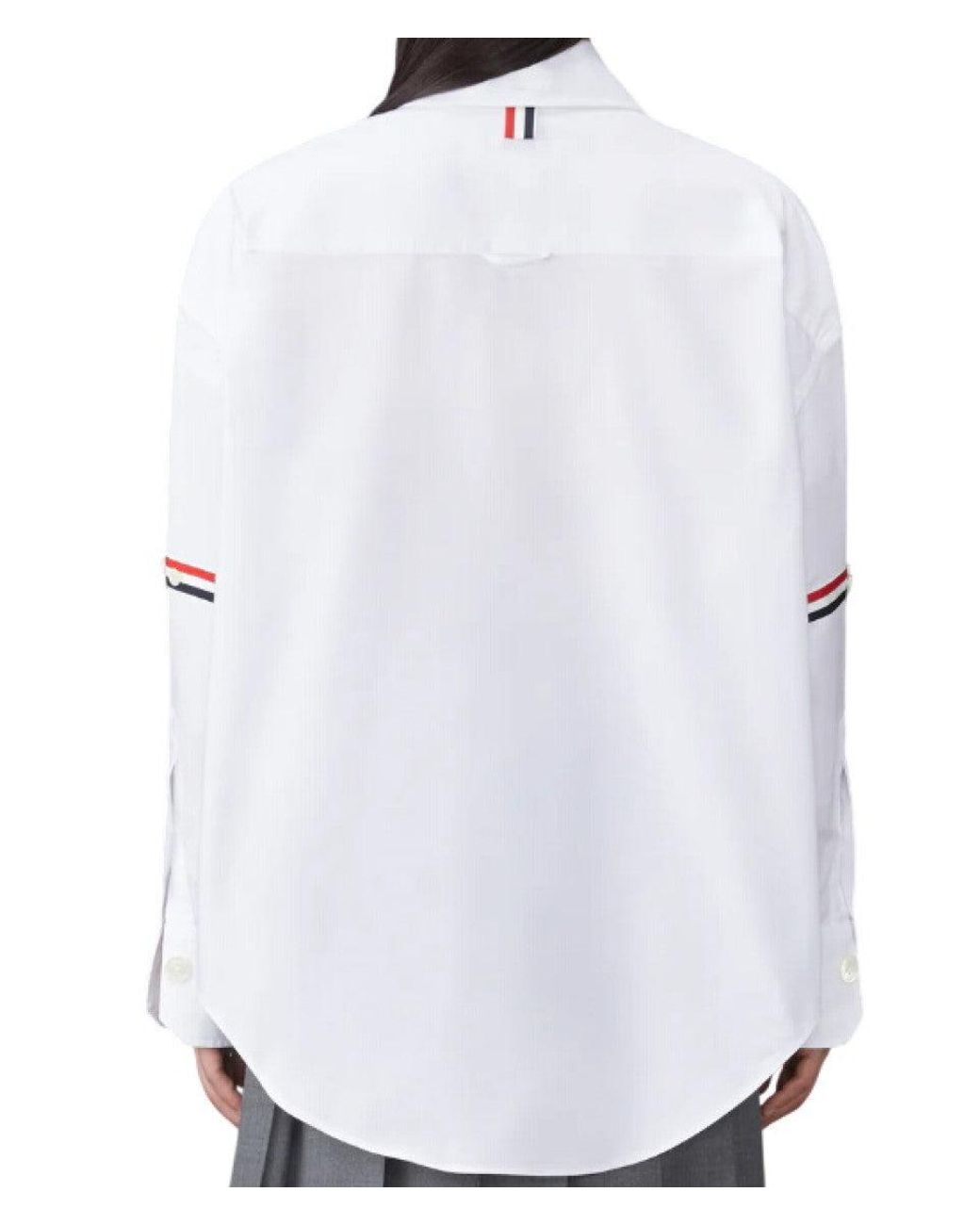Thom Browne White Oversized Solid Shirt