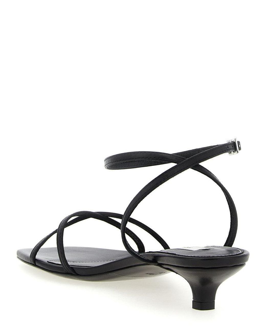 Totême  White Leather Crossover Sandals