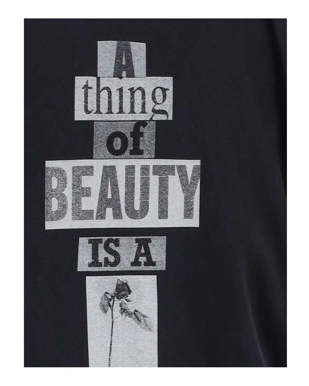 Balenciaga Black Crew Neck T-Shirt for men