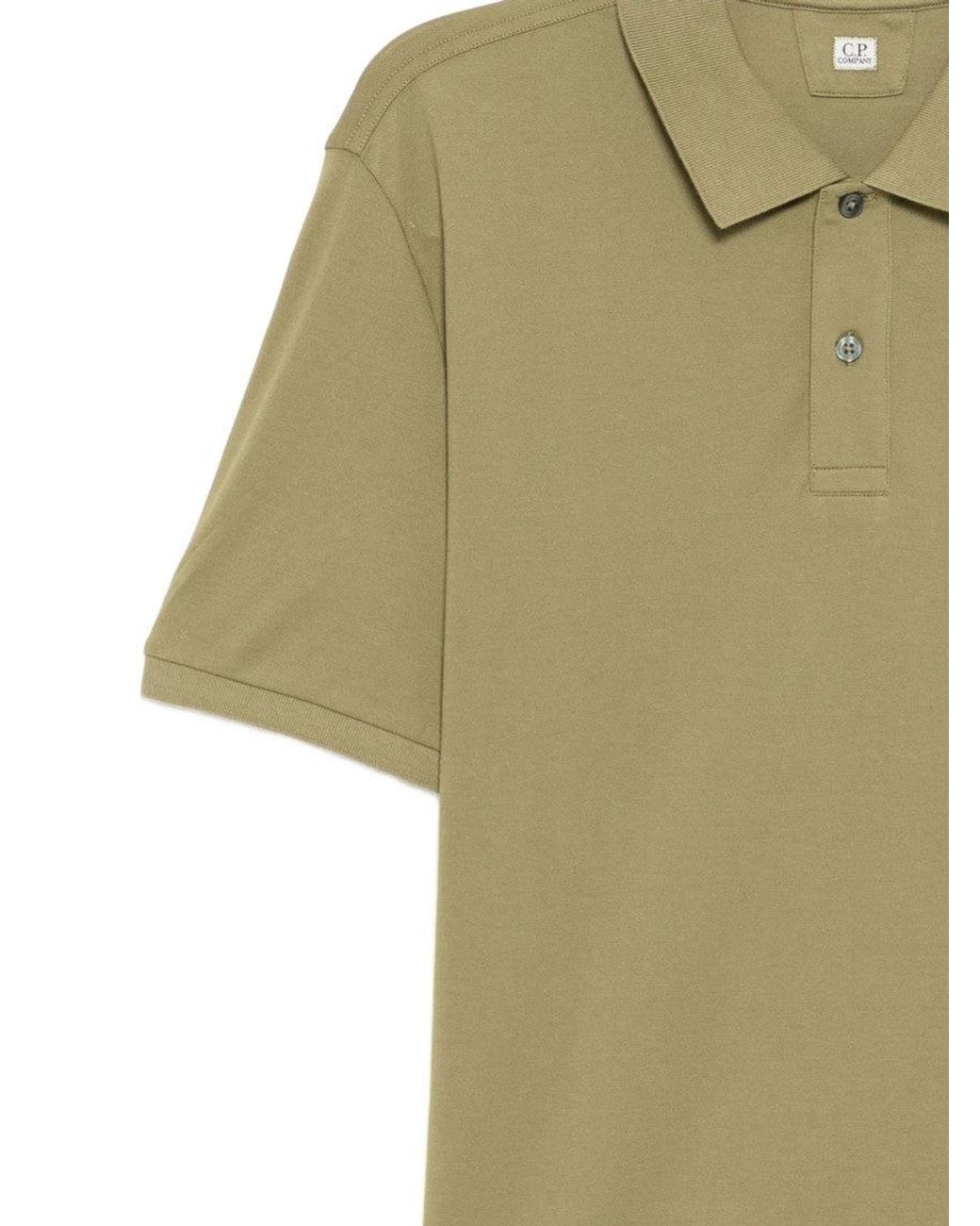 C P Company Green Short Sleeves Polo for men