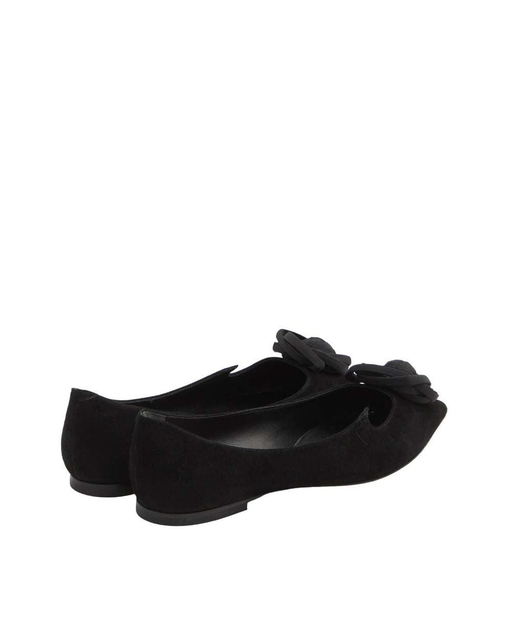 Roger Vivier Black Embellished Ballet Flats