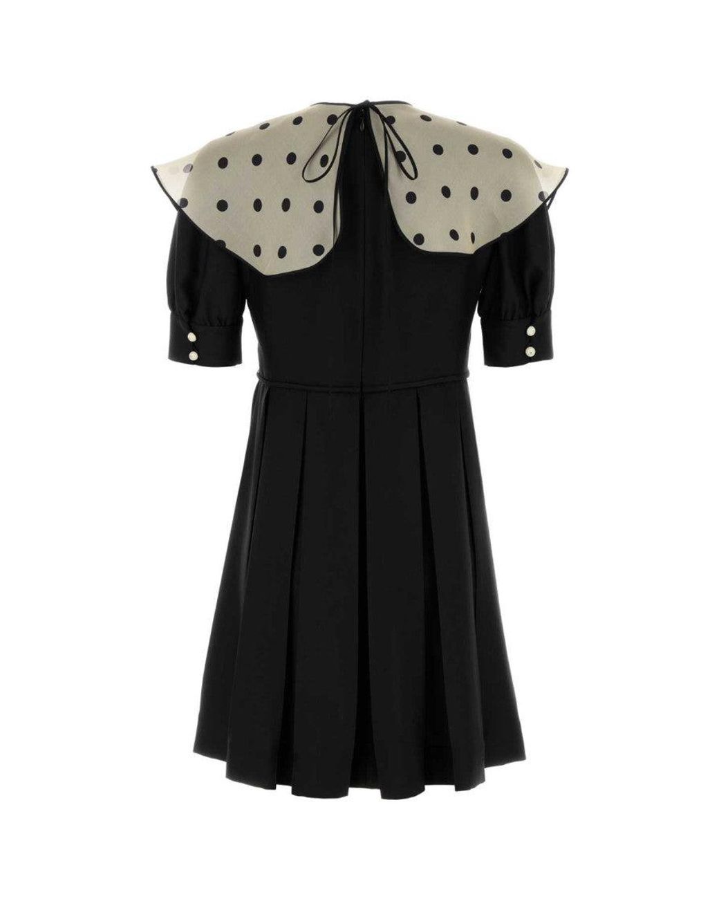Valentino Black Shantung Dress