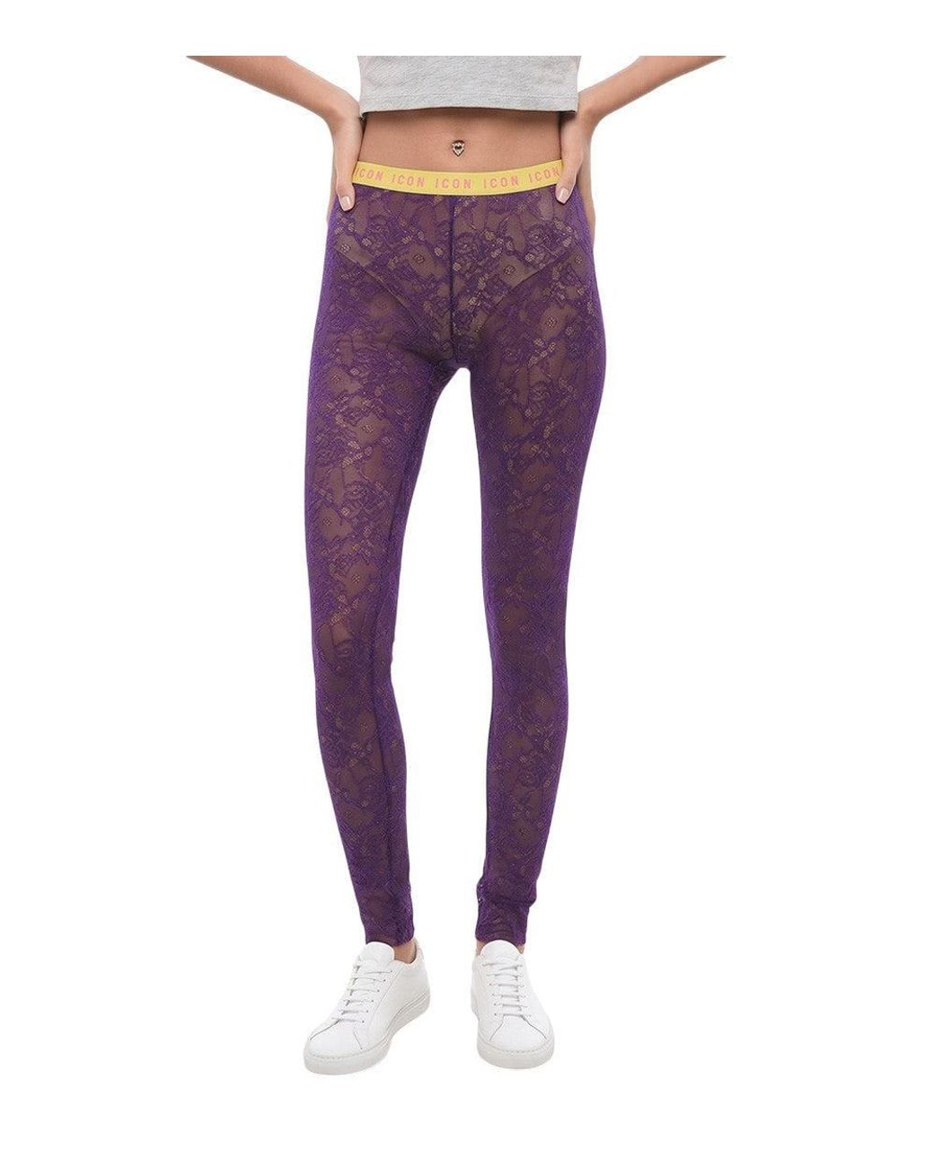DSquared² Purple Lace Solid Activewear