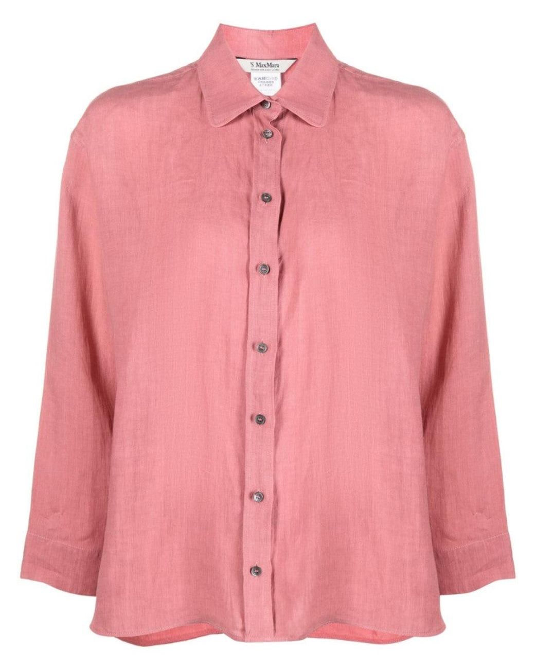 Max Mara Pink Linen Shirt