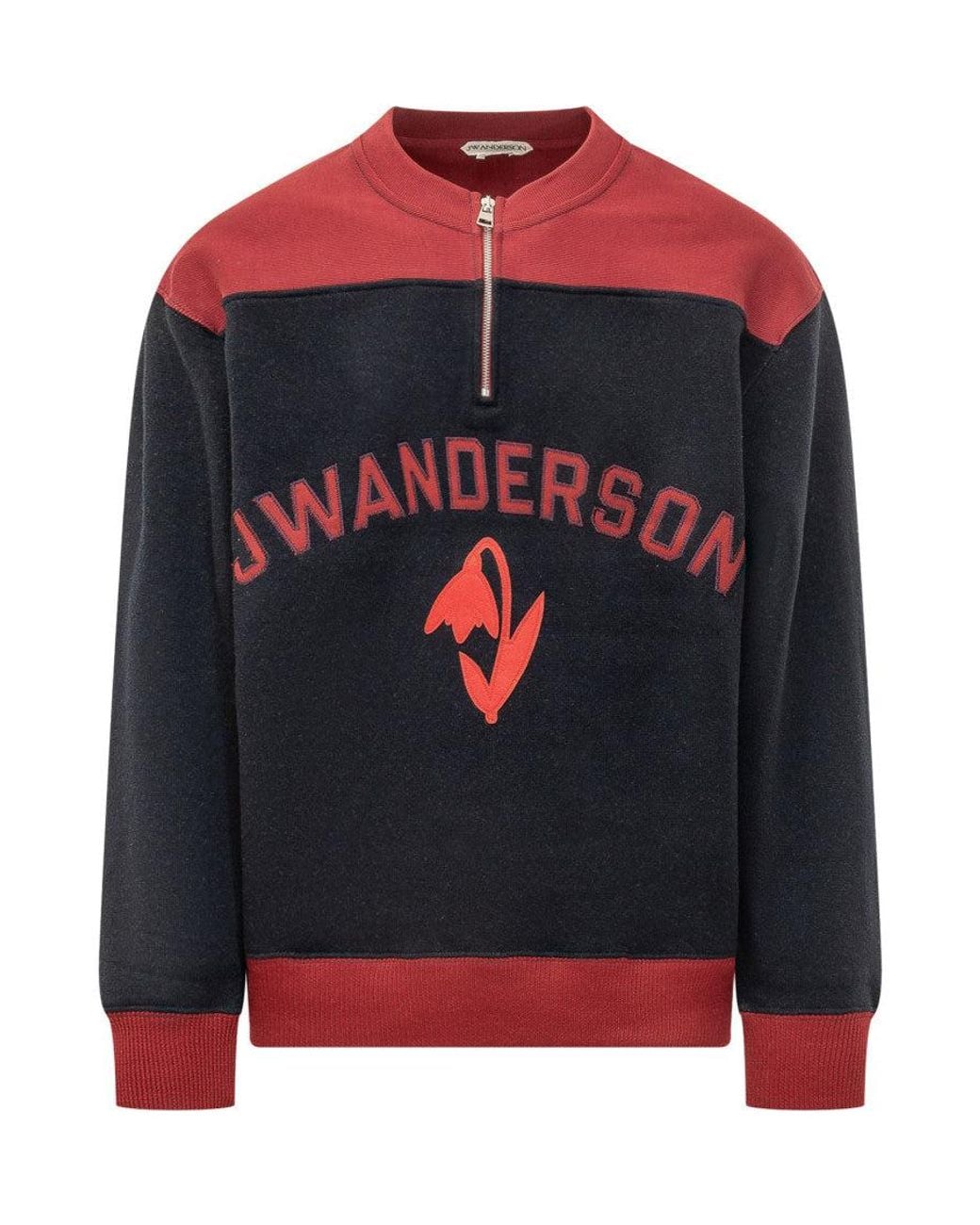 J.W. Anderson Black Dark Half Zip Sweatshirt for men