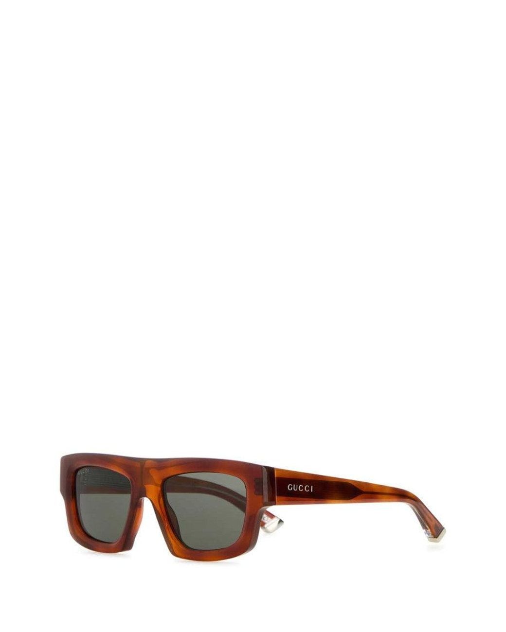 Gucci Brown Rectangular Sunglasses for men