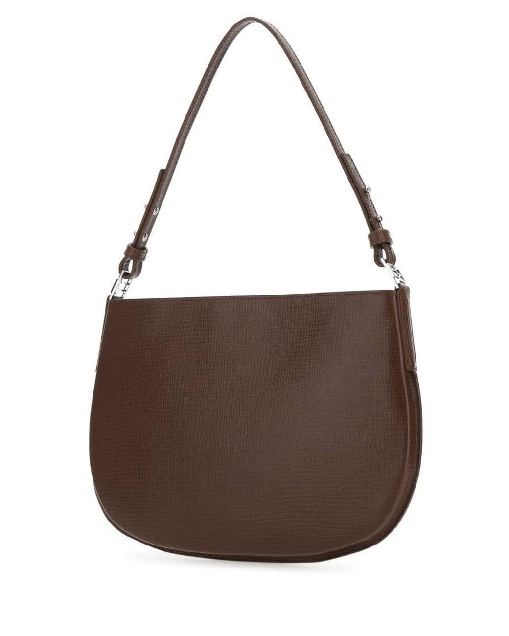 By Far Brown Leather Issa Shoulder Bag