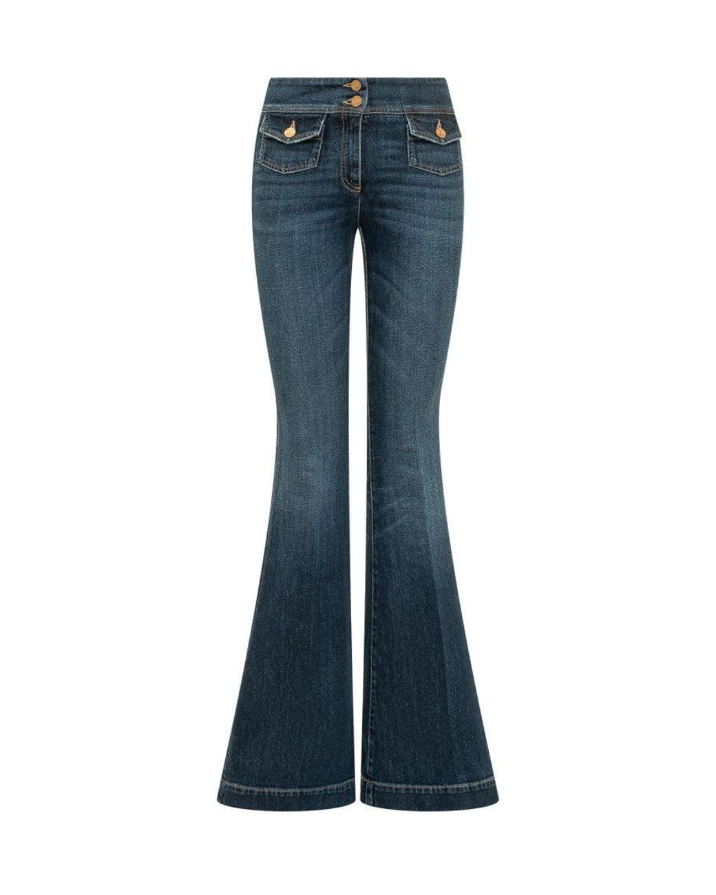 Seafarer Blue Flared High Rise Jeans
