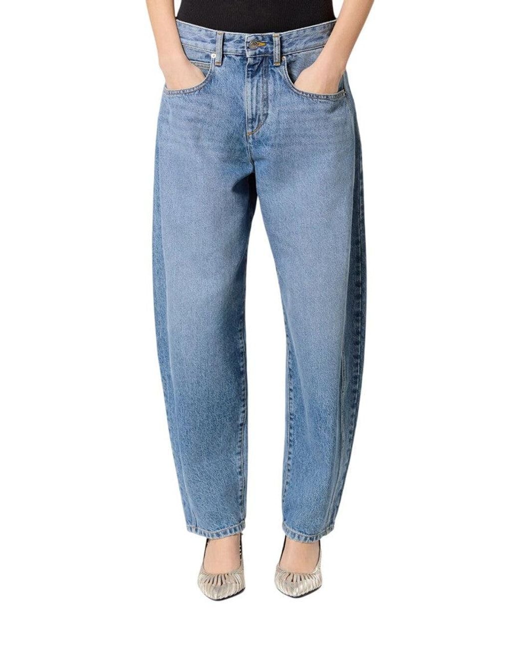 Isabel Marant Blue Loose High Rise Jeans