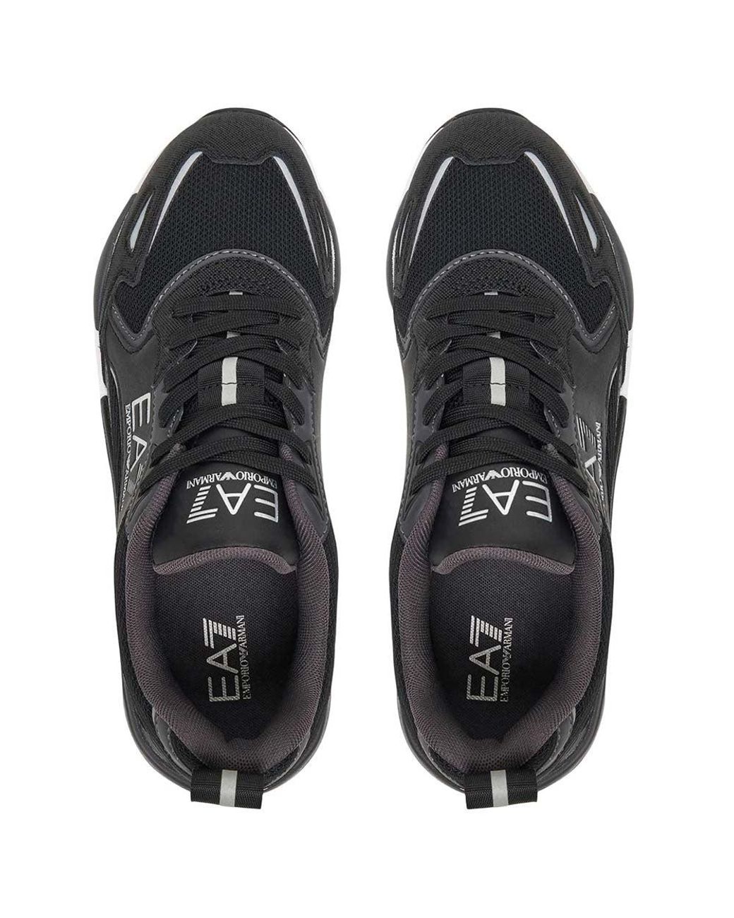 EA7 Blue Side-Logo Sneakers for men