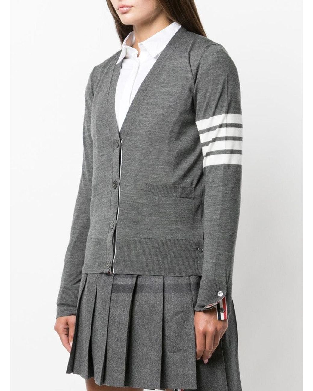 Thom Browne Black Wool Cardigan