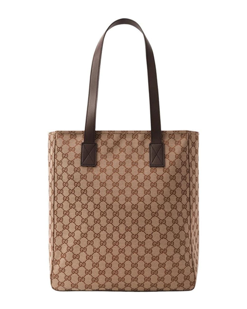 Gucci Brown Gg Logo Medium Tote for men