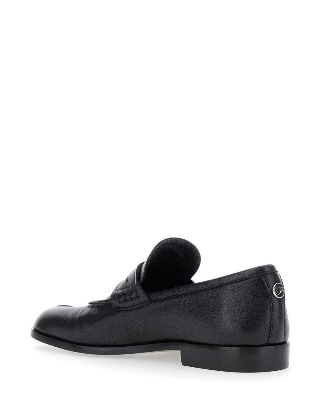 Coperni Black Loafers With Back Logo And Foot-Shaped Design