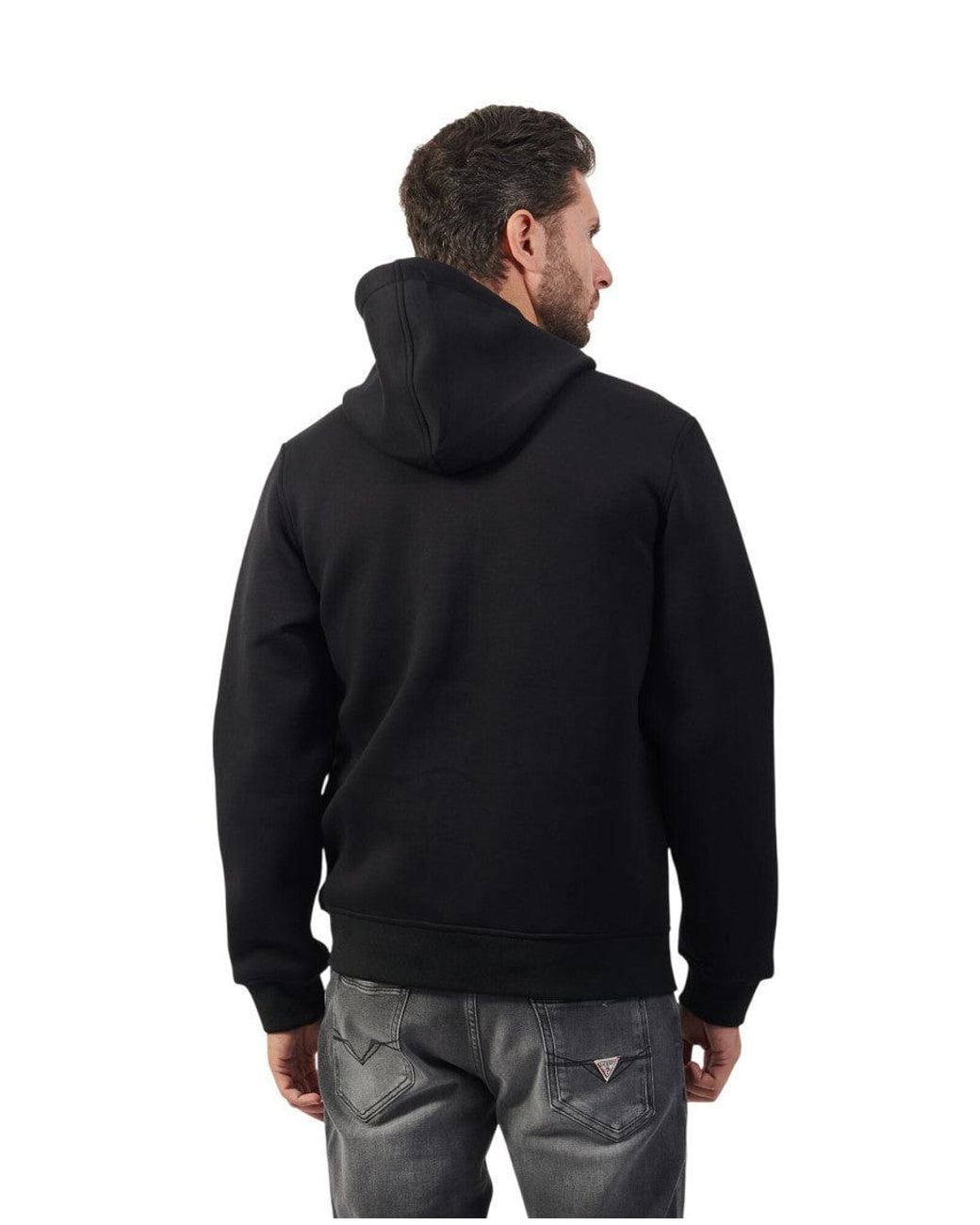 K-Way Black Zip Up Logo Hoodie for men