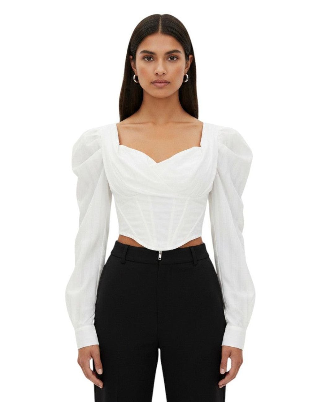 Vivienne Westwood White Sweet Heart Neck Top