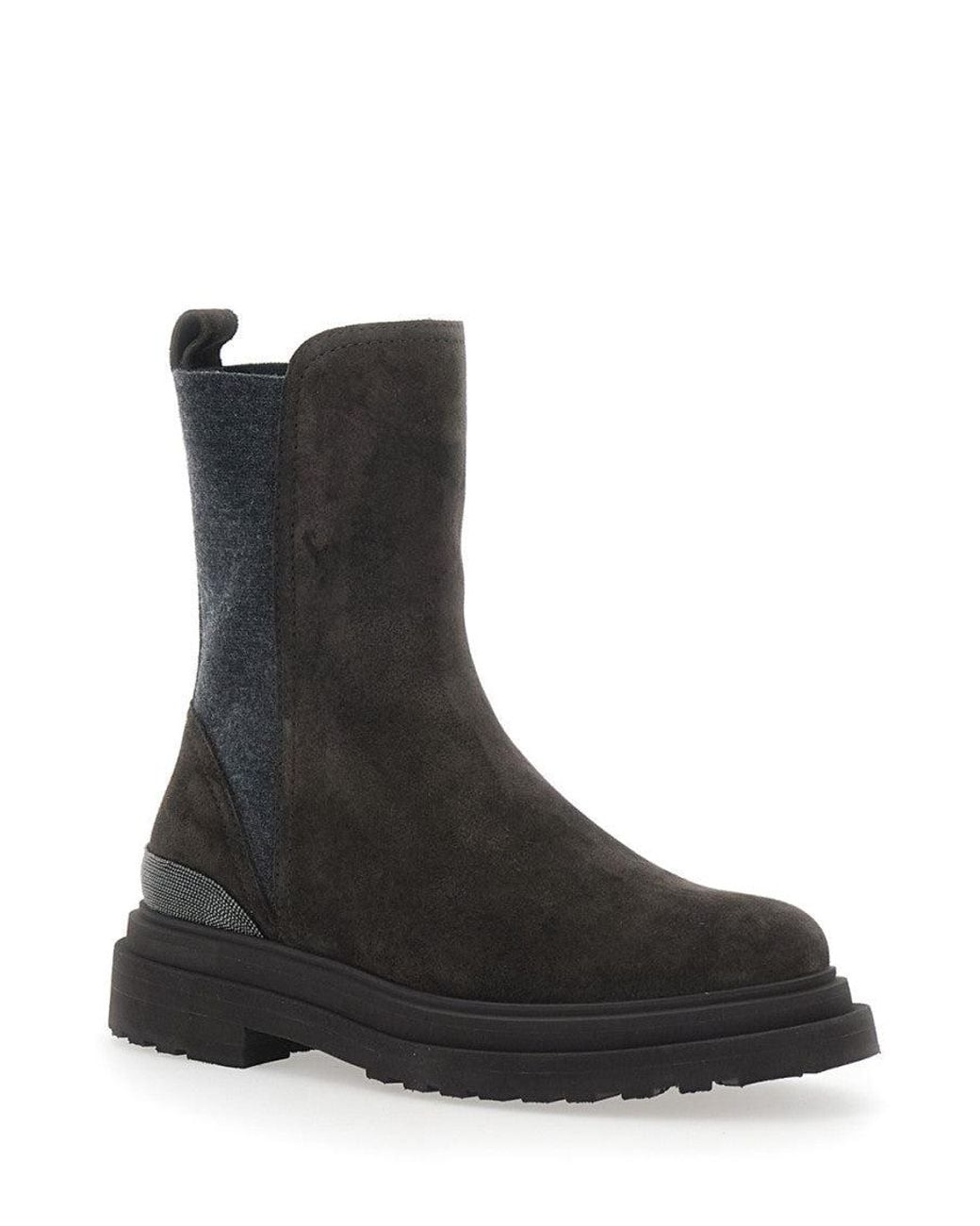 Brunello Cucinelli Black Mini Ankle Boots