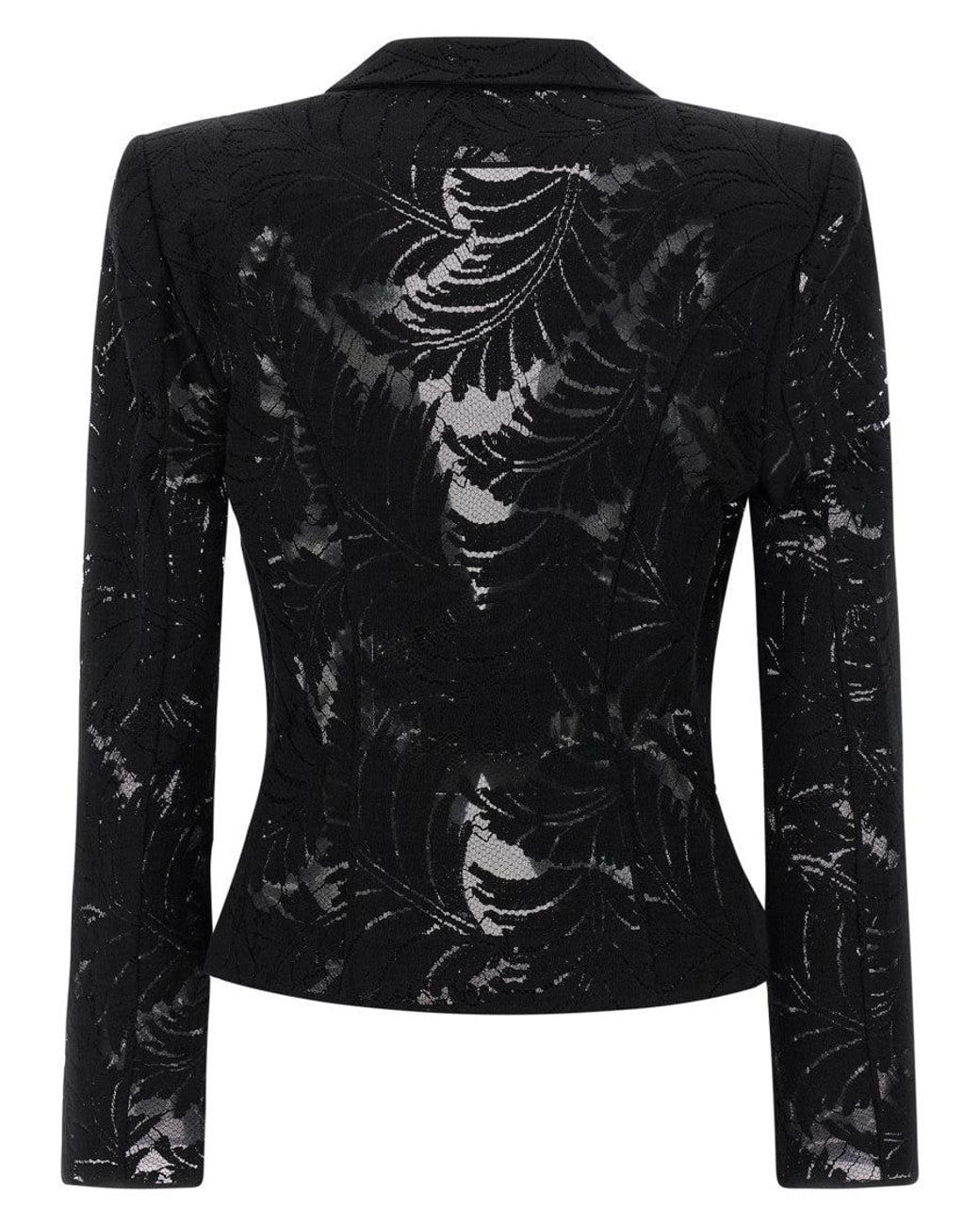 Balmain Black Peaked Lapel Blazer
