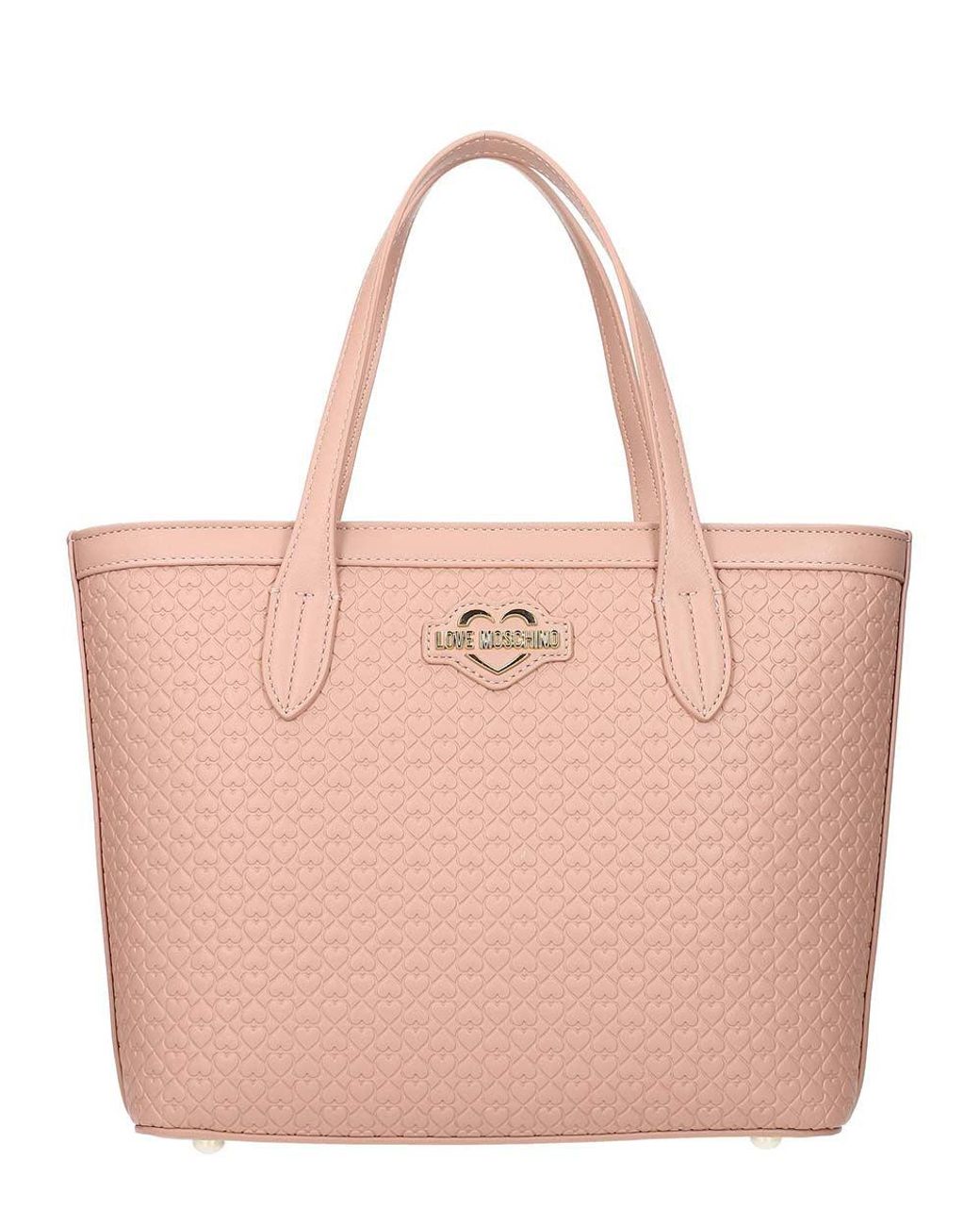 Love Moschino Pink Light Valentina Top Zip Small Tote