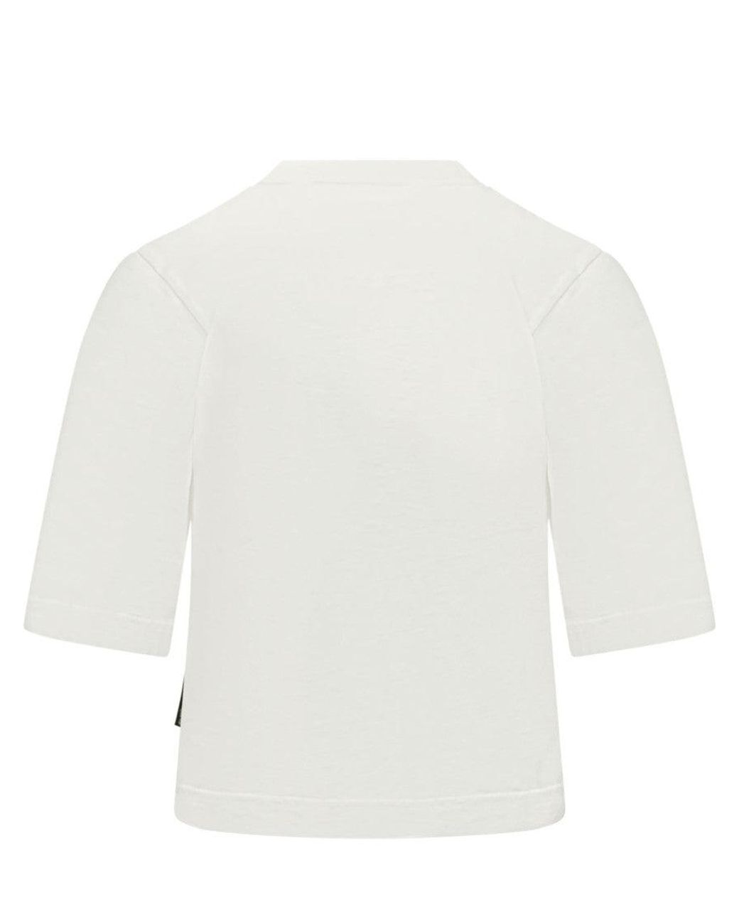 Palm Angels White Curved Logo Box T-Shirt