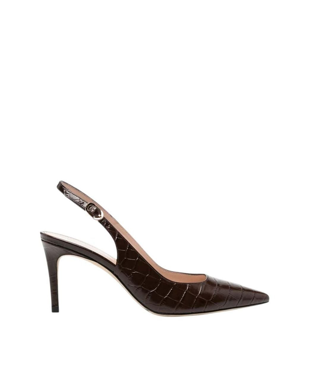 Stuart Weitzman Brown Textured Power Pumps