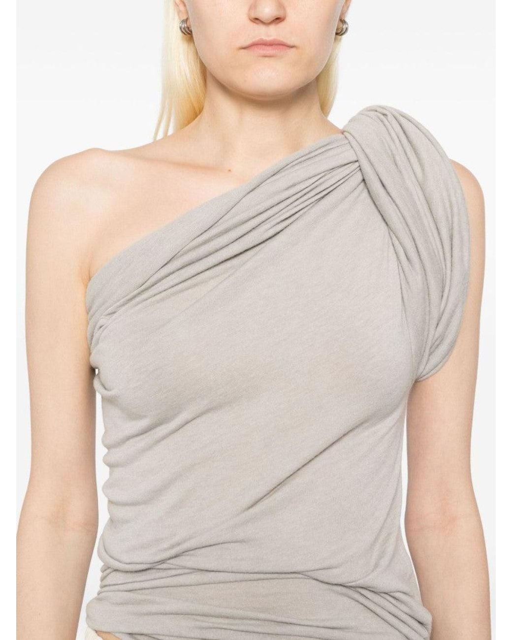 Rick Owens White Twist Cotton Top