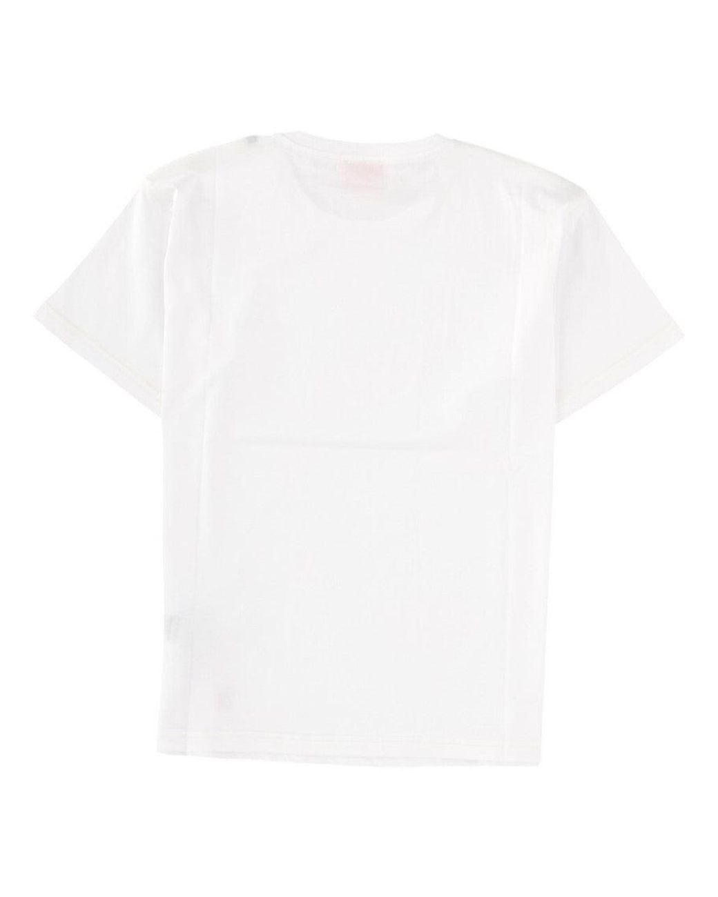 DIESEL White Logo Crew Neck T-Shirt
