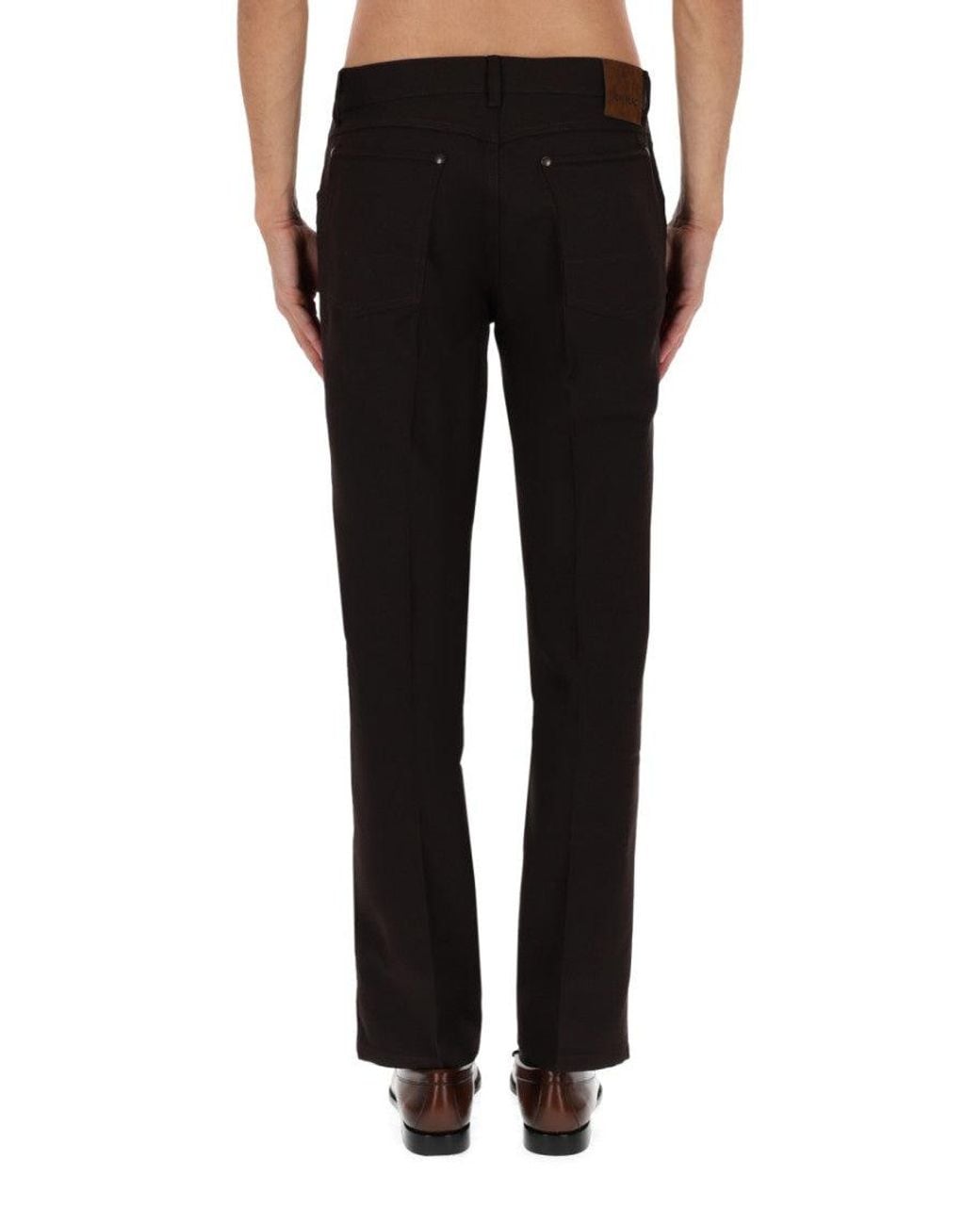 Tom Ford Gray Wool Pants Polyester Trousers for men