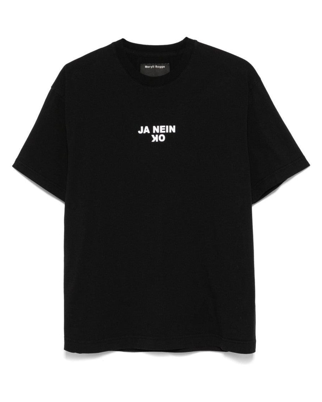 MERYLL ROGGE Black Logo-Print T-Shirt