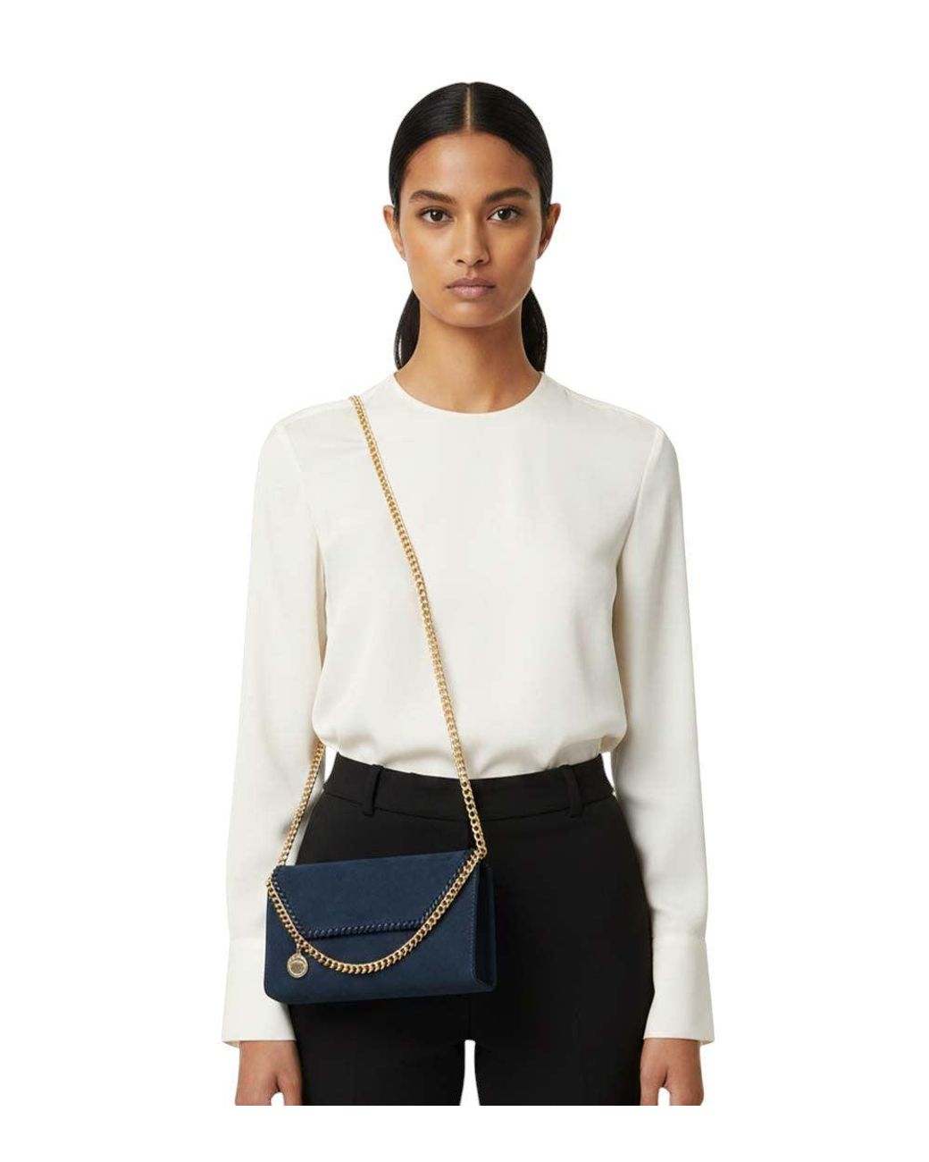 Stella McCartney Blue Falabella Small Crossbody Bag