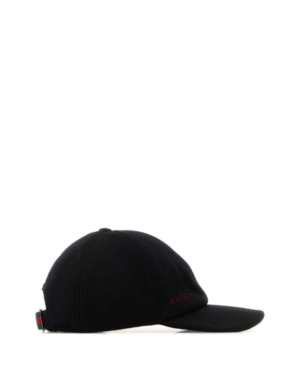 Gucci Black Logo Baseball Cap for men