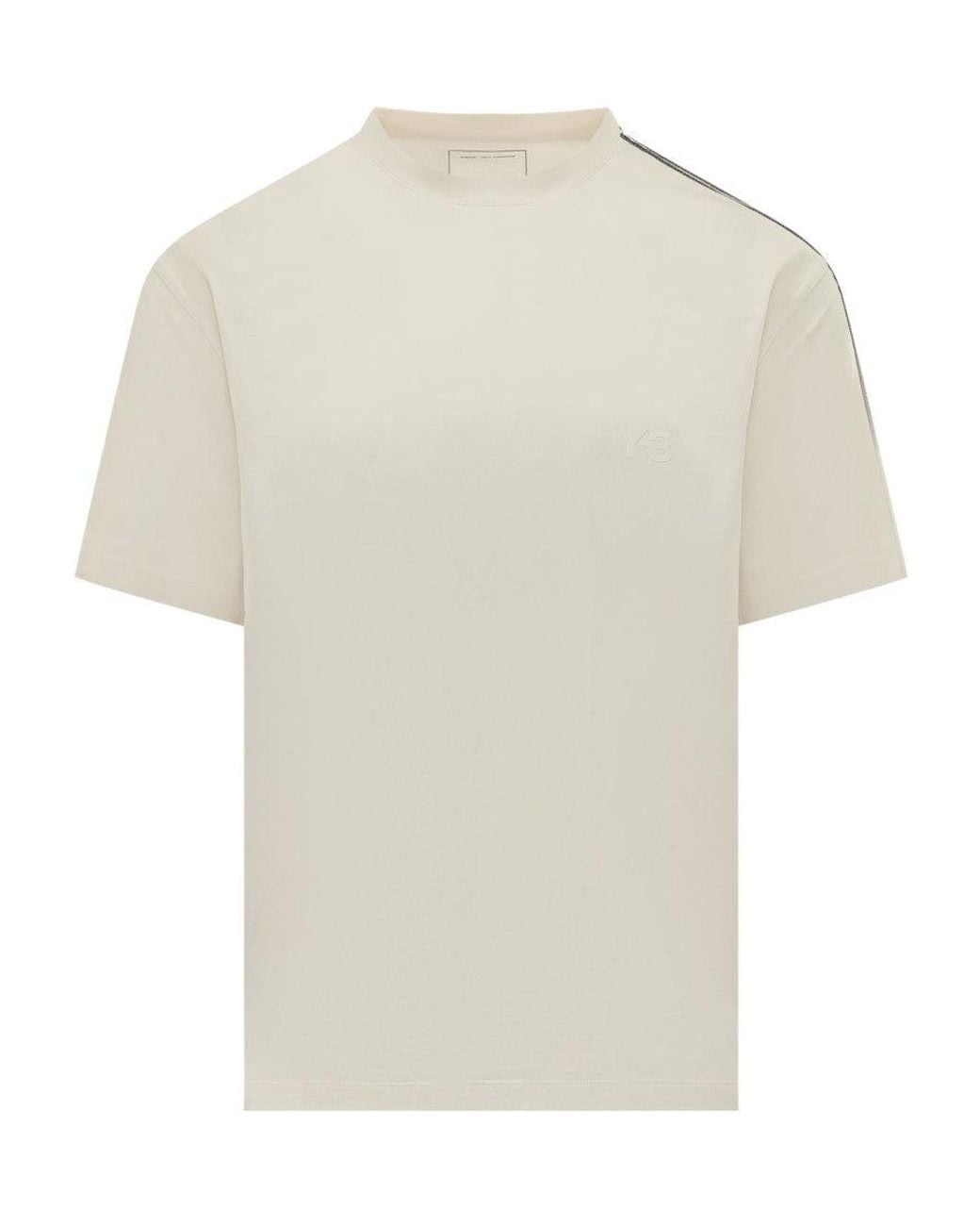 Y-3 White Crew Neck T-Shirt for men