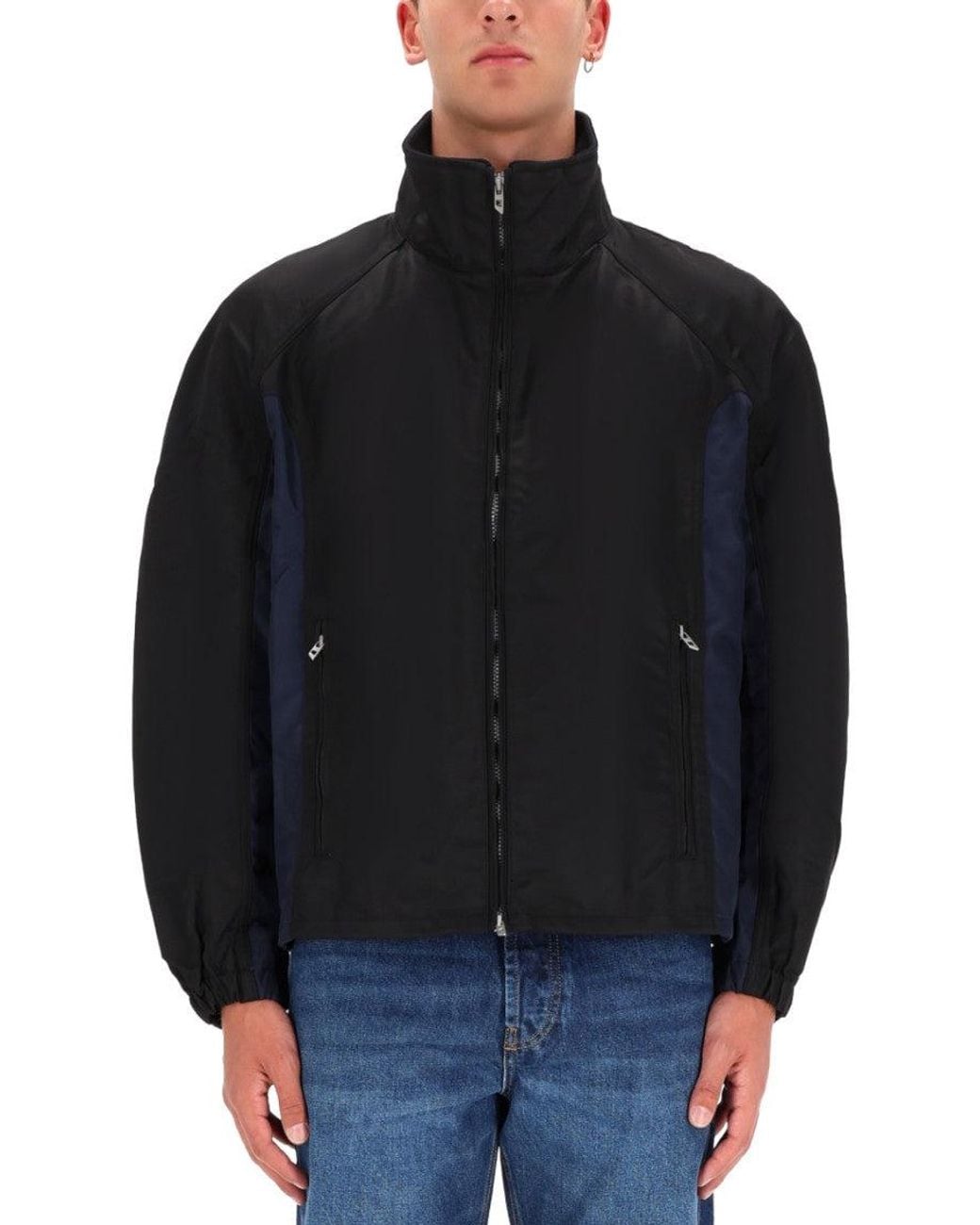 DIESEL Blue Color Block Jacket for men