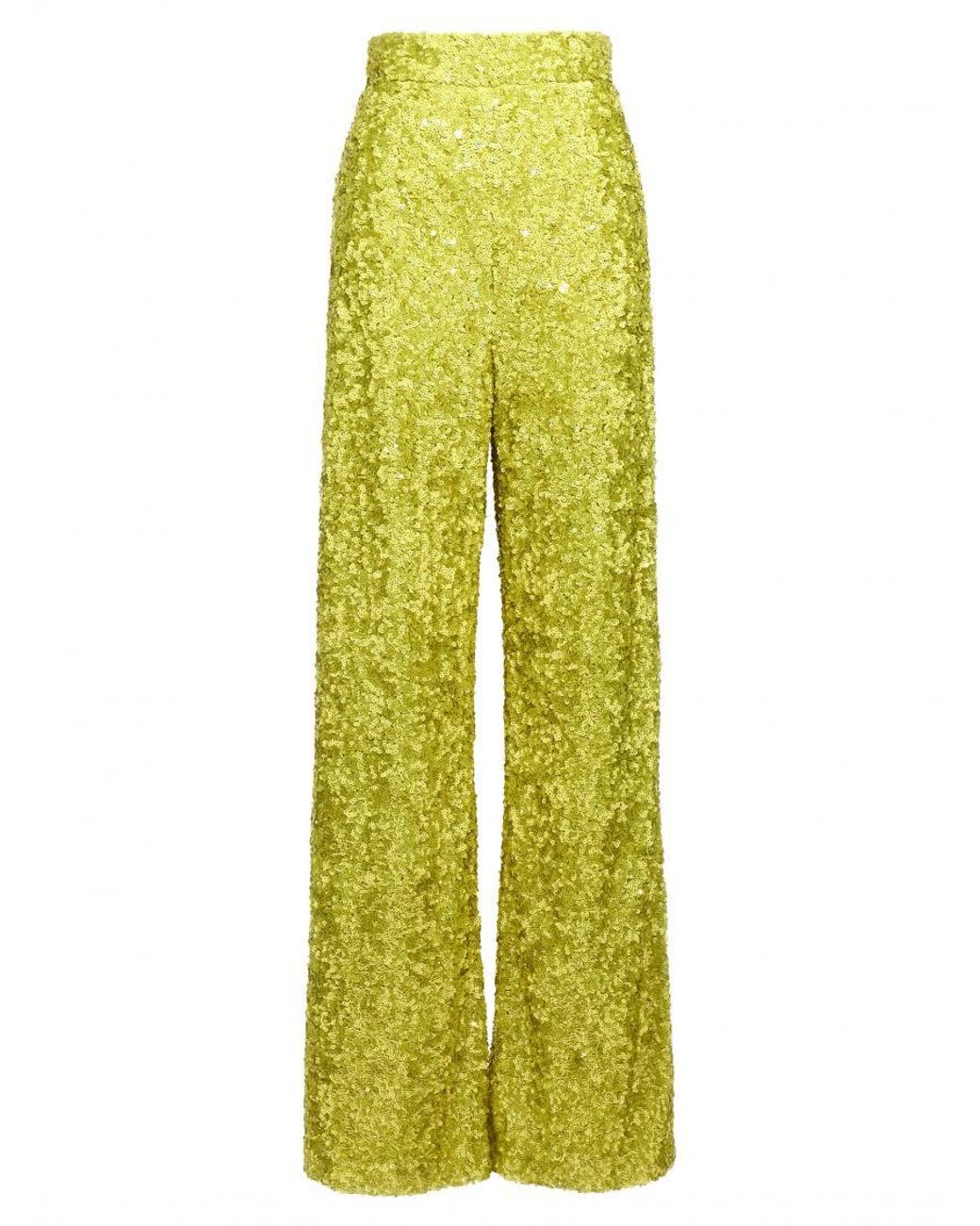 Ermanno Scervino Yellow Polyamide Fla Pants