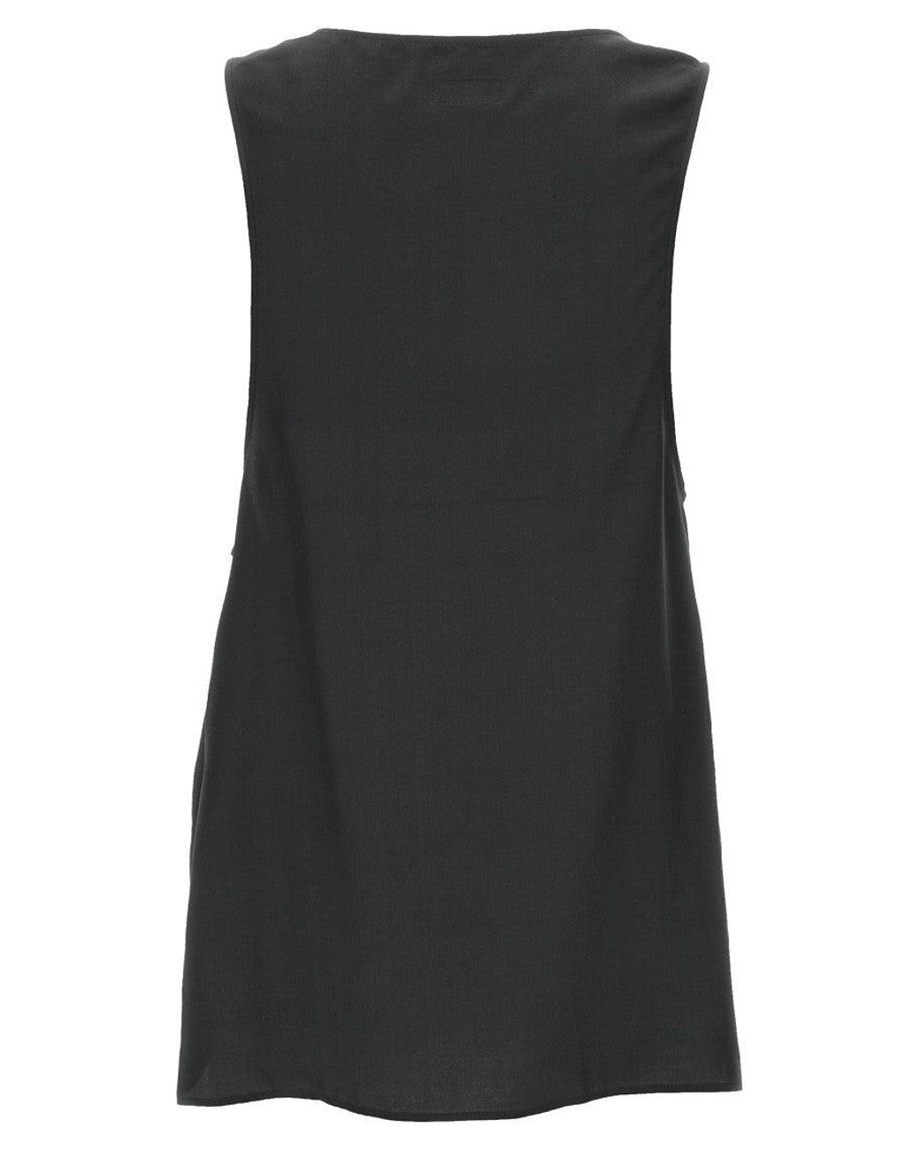 Saint Laurent Black Silk Tank Top