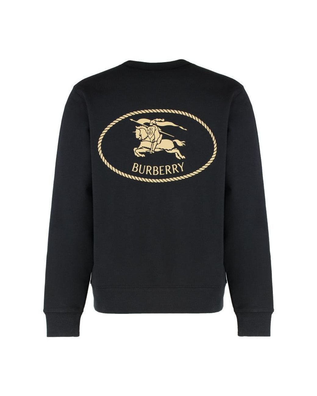Burberry Black Crew Neck Sweatshirt for men