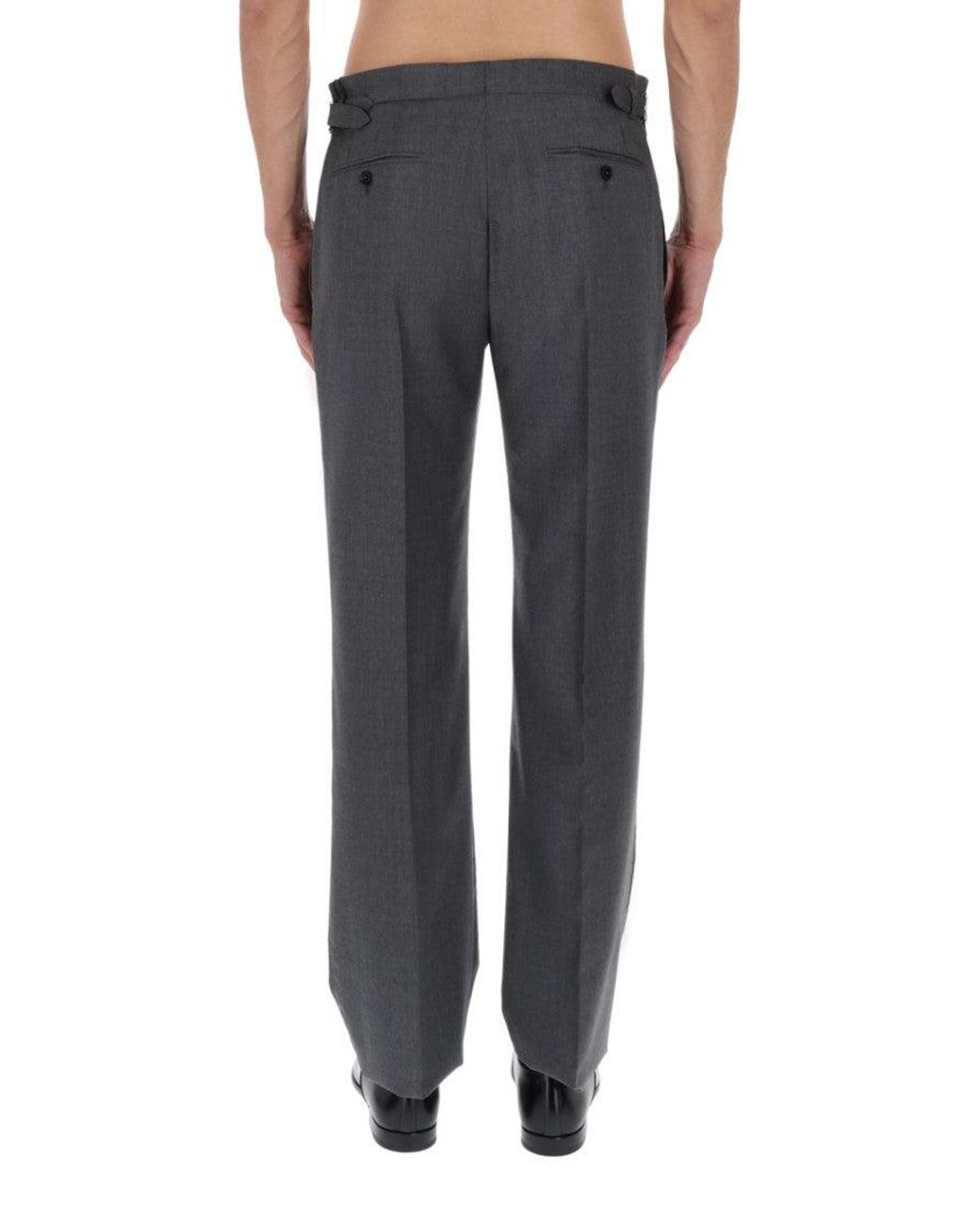 Dolce & Gabbana Gray Trousers Wool Canvas for men