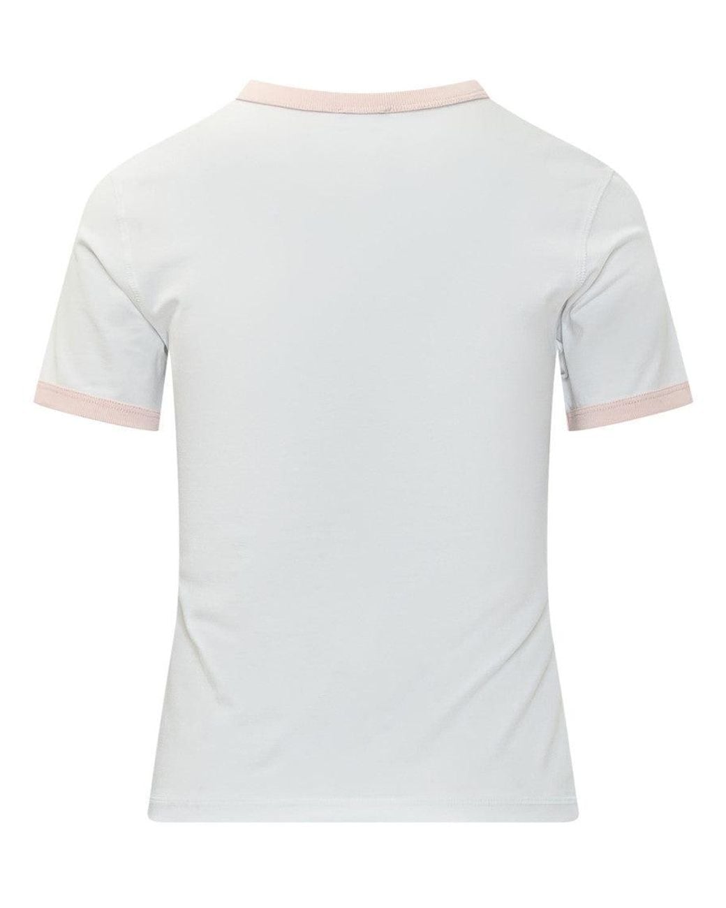 Casablanca White Longline Ringer Tee For The Modern Wardrobe